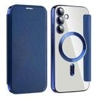 For Samsung Galaxy S23 FE 5G MagSafe Magnetic RFID Anti-theft Leather Phone Case(Dark Blue) - 1