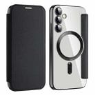 For Samsung Galaxy S23 FE 5G MagSafe Magnetic RFID Anti-theft Leather Phone Case(Black) - 1