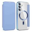 For Samsung Galaxy S23 FE 5G Shield MagSafe RFID Anti-theft Leather Phone Case(Blue) - 1