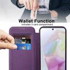 For Samsung Galaxy A35 5G Shield MagSafe RFID Anti-theft Leather Phone Case(Purple) - 3