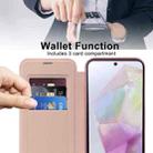 For Samsung Galaxy A35 5G Shield MagSafe RFID Anti-theft Leather Phone Case(Pink) - 3