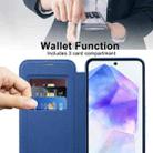 For Samsung Galaxy A55 5G Shield MagSafe RFID Anti-theft Leather Phone Case(Dark Blue) - 3