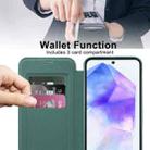 For Samsung Galaxy A55 5G Shield MagSafe RFID Anti-theft Leather Phone Case(Green) - 3