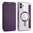 For Samsung Galaxy A05 Shield MagSafe RFID Anti-theft Leather Phone Case(Purple) - 1