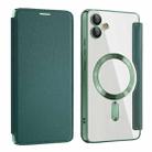 For Samsung Galaxy A05s Shield MagSafe RFID Anti-theft Leather Phone Case(Green) - 1