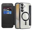 For Samsung Galaxy S24 FE 5G Shield MagSafe RFID Anti-theft Leather Phone Case(Black) - 2