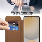 For Samsung Galaxy S24 FE 5G Shield MagSafe RFID Anti-theft Leather Phone Case(Brown) - 3