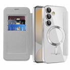 For Samsung Galaxy S24 FE 5G Shield MagSafe RFID Anti-theft Leather Phone Case(Grey) - 2