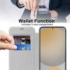 For Samsung Galaxy S24 FE 5G Shield MagSafe RFID Anti-theft Leather Phone Case(Grey) - 3