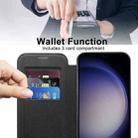 For Samsung Galaxy S25 5G Shield MagSafe RFID Anti-theft Leather Phone Case(Black) - 3