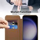 For Samsung Galaxy S25+ 5G Shield MagSafe RFID Anti-theft Leather Phone Case(Brown) - 3