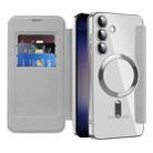 For Samsung Galaxy S25+ 5G Shield MagSafe RFID Anti-theft Leather Phone Case(Grey) - 2