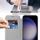 For Samsung Galaxy S25+ 5G Shield MagSafe RFID Anti-theft Leather Phone Case(Grey) - 3