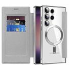 For Samsung Galaxy S25 Ultra 5G Shield MagSafe RFID Anti-theft Leather Phone Case(Grey) - 2