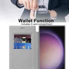 For Samsung Galaxy S25 Ultra 5G Shield MagSafe RFID Anti-theft Leather Phone Case(Grey) - 3