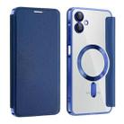 For Samsung Galaxy A06 4G Shield MagSafe RFID Anti-theft Leather Phone Case(Dark Blue) - 1