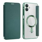 For Samsung Galaxy A06 4G Shield MagSafe RFID Anti-theft Leather Phone Case(Green) - 1