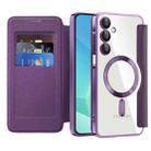 For Samsung Galaxy A16 5G Shield MagSafe RFID Anti-theft Leather Phone Case(Purple) - 2