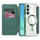 For Samsung Galaxy A16 5G Shield MagSafe RFID Anti-theft Leather Phone Case(Green) - 2