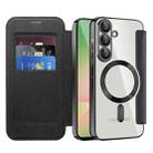 For Samsung Galaxy A56 5G Shield MagSafe RFID Anti-theft Leather Phone Case(Black) - 2