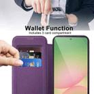 For Samsung Galaxy A56 5G Shield MagSafe RFID Anti-theft Leather Phone Case(Purple) - 3