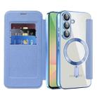 For Samsung Galaxy A56 5G Shield MagSafe RFID Anti-theft Leather Phone Case(Blue) - 2