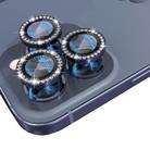 For iPhone 15 Pro / 15 Pro Max NORTHJO Camera Lens Protector Tempered Glass Metal Rhinestone Ring Film(Blue) - 3