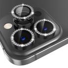For iPhone 15 Pro / 15 Pro Max NORTHJO Camera Lens Protector Tempered Glass Metal Rhinestone Ring Film(Graphite) - 2
