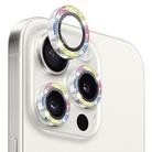 For iPhone 15 Pro / 15 Pro Max NORTHJO Camera Lens Protector Tempered Glass Bling Glitter Metal Ring Film(Colorful) - 1