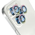 For iPhone 15 Pro / 15 Pro Max NORTHJO Camera Lens Protector Tempered Glass Bling Glitter Metal Ring Film(Colorful) - 3