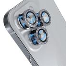 For iPhone 15 Pro / 15 Pro Max NORTHJO Camera Lens Protector Tempered Glass Bling Glitter Metal Ring Film(Gray) - 3