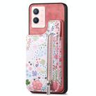 For vivo Y52T Retro Painted Zipper Wallet Back Phone Case(Pink) - 1