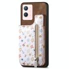 For vivo Y52T Retro Painted Zipper Wallet Back Phone Case(Brown) - 1