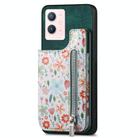 For vivo Y52T Retro Painted Zipper Wallet Back Phone Case(Green) - 1