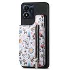 For vivo Y02s Retro Painted Zipper Wallet Back Phone Case(Black) - 1