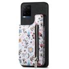 For vivo Y21 2021 Retro Painted Zipper Wallet Back Phone Case(Black) - 1