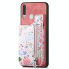 For vivo Y17 / Y11 / Y15 / Y12 / Y3 Retro Painted Zipper Wallet Back Phone Case(Pink) - 1