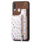 For vivo Y17 / Y11 / Y15 / Y12 / Y3 Retro Painted Zipper Wallet Back Phone Case(Brown) - 1