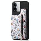 For vivo iQOO Z8X Retro Painted Zipper Wallet Back Phone Case(Black) - 1