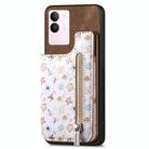 For vivo S17 / S17 Pro / V29 Retro Painted Zipper Wallet Back Phone Case(Brown) - 1