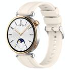 For Huawei Watch GT4 41mm Official Steps Style Silver Buckle Silicone Watch Band(Starlight Color) - 1