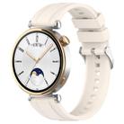 For Huawei Watch GT4 46mm Official Steps Style Silver Buckle Silicone Watch Band(Starlight Color) - 1