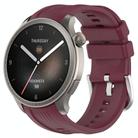 For Amazfit Balance A2286 Vertical Texture Silicone Watch Band(Wine) - 1