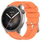 For Amazfit Balance A2286 Vertical Texture Silicone Watch Band(Orange) - 1