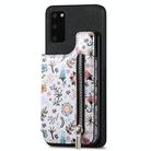 For Samsung Galaxy S20 FE Retro Painted Zipper Wallet Back Phone Case(Black) - 1