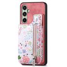 For Samsung Galaxy A36 Retro Painted Zipper Wallet Back Phone Case(Pink) - 2