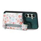 For Samsung Galaxy A56 5G Retro Painted Zipper Wallet Back Phone Case(Green) - 3
