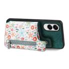 For Samsung Galaxy S25 Edge 5G Retro Painted Zipper Wallet Back Phone Case(Green) - 3