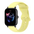 For Amazfit Active S Butterfly 8-shaped Buckle Silicone Watch Band(Yellow) - 1
