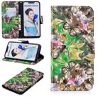 3D Colored Drawing Pattern Horizontal Flip Leather Case for  Huawei Nova 3i & P Smart Plus,  with Holder & Card Slots & Wallet(Green Butterfly) - 1